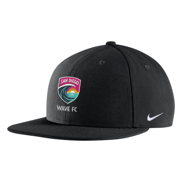 Youth Nike San Diego Wave FC Crest and Wordmark Pro Flatbill Hat