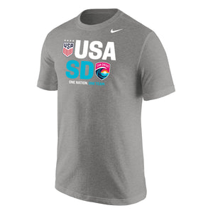 Men's Nike San Diego Wave FC USA X SD Core Cotton Short Sleeve Tee