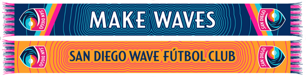 San Diego Wave FC Make Waves Ripple HD Woven Scarf