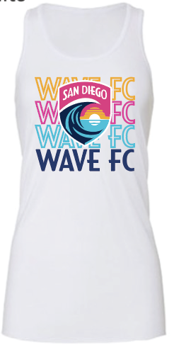 Women's San Diego Wave FC Wordmark Repeat Tank Top