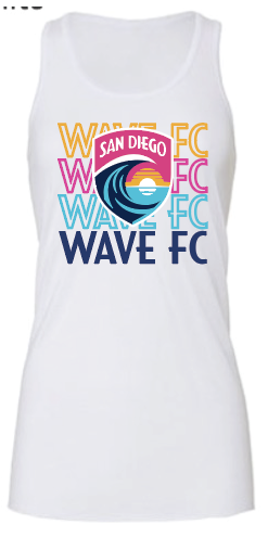 Youth San Diego Wave FC Wordmark Repeat Tank Top