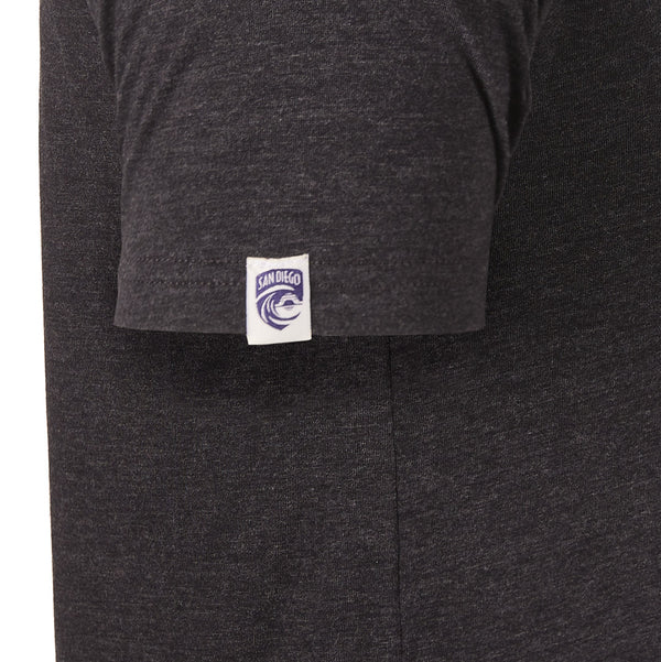 Unisex San Diego Wave FC Tonal Wordmark Tri-Blend Vintage Black Short Sleeve Tee