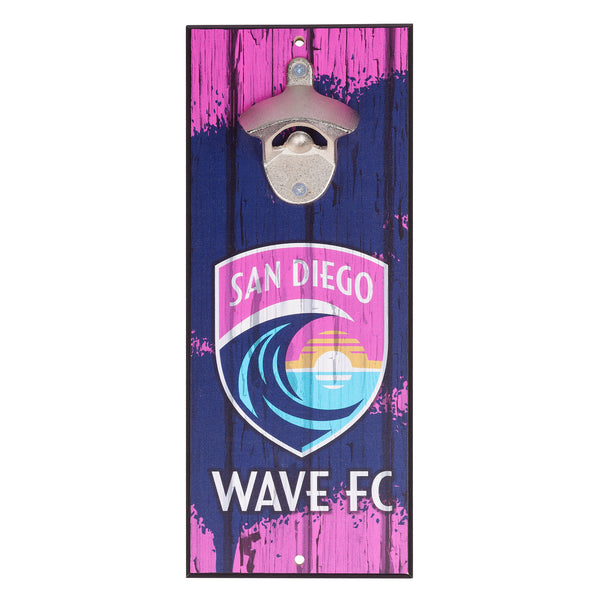 San Diego Wave FC Wood Sign Bottle Opener