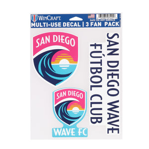 San Diego Wave FC Multi Use Decal 3 Pack