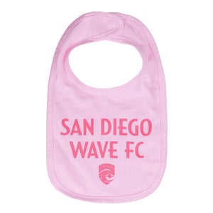 San Diego Wave FC One Color Stacked Logo Baby Bib