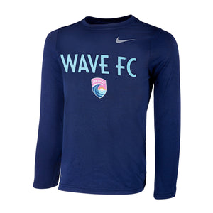 Youth Nike San Diego Wave FC Stacked Logo Short Sleeve Tee