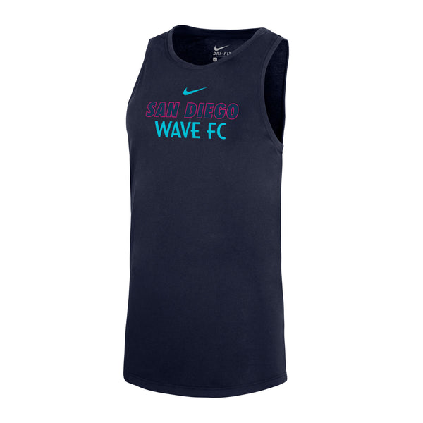 Women's Nike San Diego Wave FC Wordmark Dri-Fit Cotton Tomboy Tank Top
