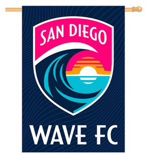San Diego Wave FC Vertical Ensign - Navy Waves