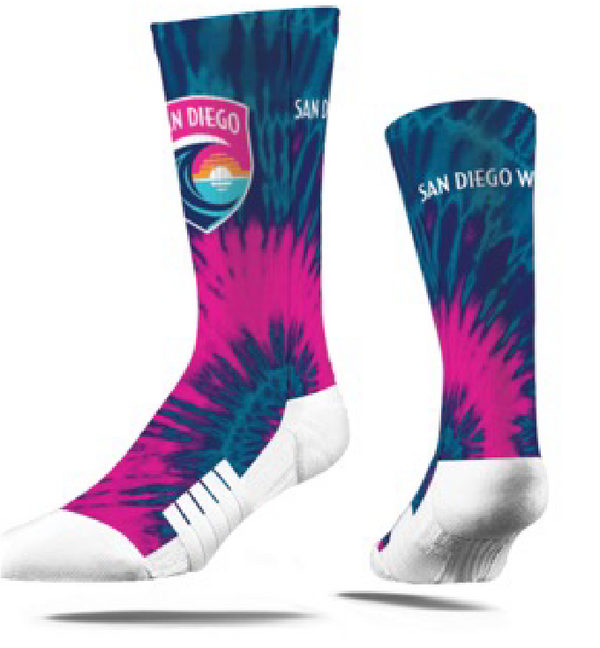 San Diego Wave FC Tie Dye Crew Socks